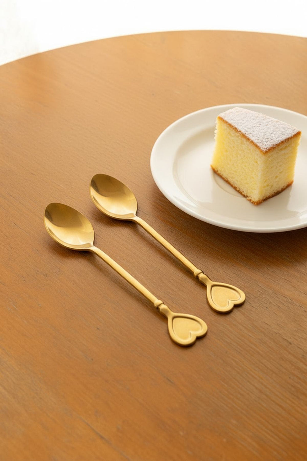 PERSONAL CUTLERY SET Golden Heart Dessert Spoon Set