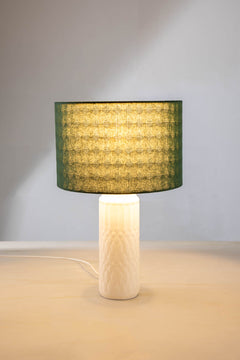LAMPSHADES Solid Medium Drum Lampshade (Green)