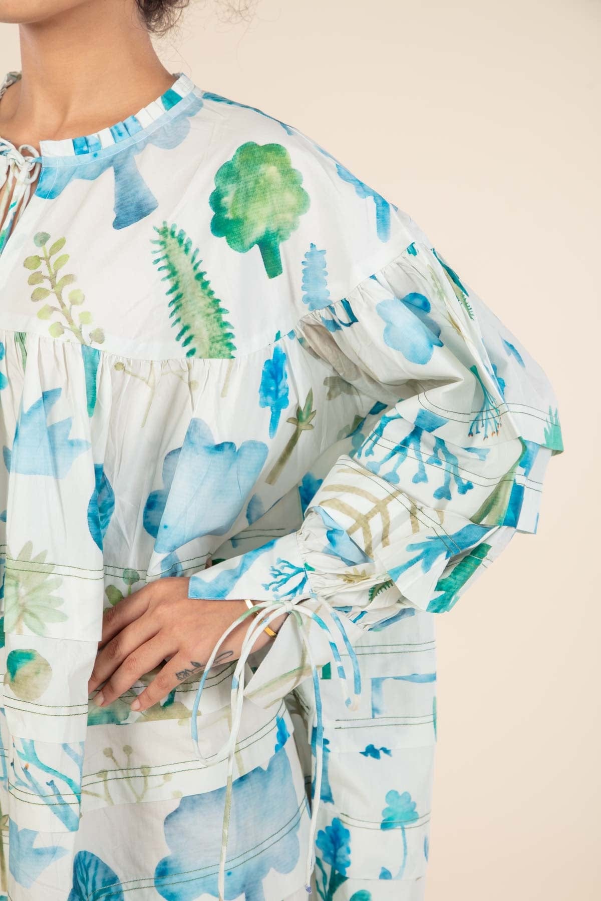 GREENHOUSE OVERSIZED SHIRT DRESS RARE FOREST GR