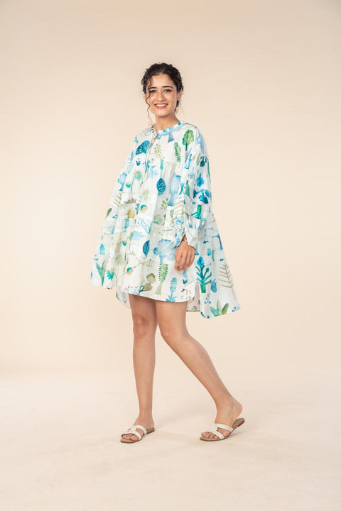 GREENHOUSE OVERSIZED SHIRT DRESS RARE FOREST GR