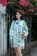 GREENHOUSE OVERSIZED SHIRT DRESS RARE FOREST GR