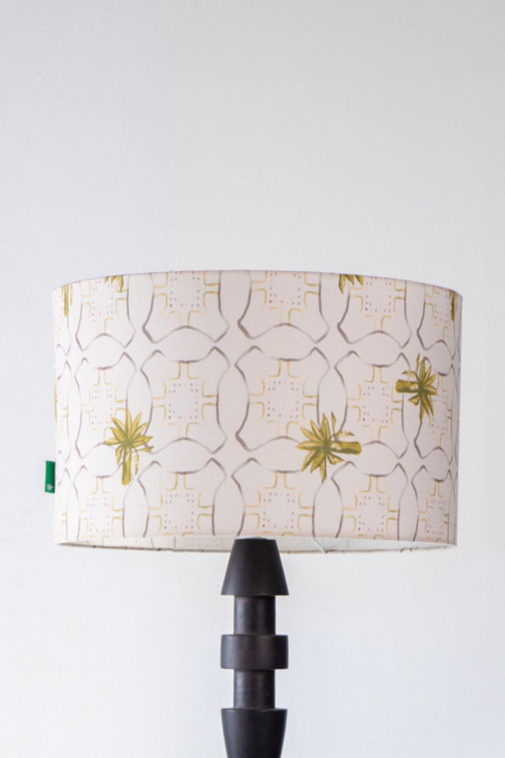 LAMPSHADES Temple Palms Extra Large Drum Lampshade (Grey)