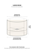 LAMPSHADES Temple Palms Large Drum Lampshade (Grey)