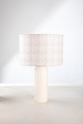 LAMPSHADES Circle Grid Medium Drum Lampshade (Grey)