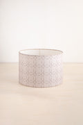 LAMPSHADES Circle Grid Medium Drum Lampshade (Grey)