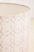 LAMPSHADES Circle Grid Medium Drum Lampshade (Grey)