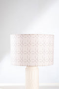LAMPSHADES Circle Grid Medium Drum Lampshade (Grey)