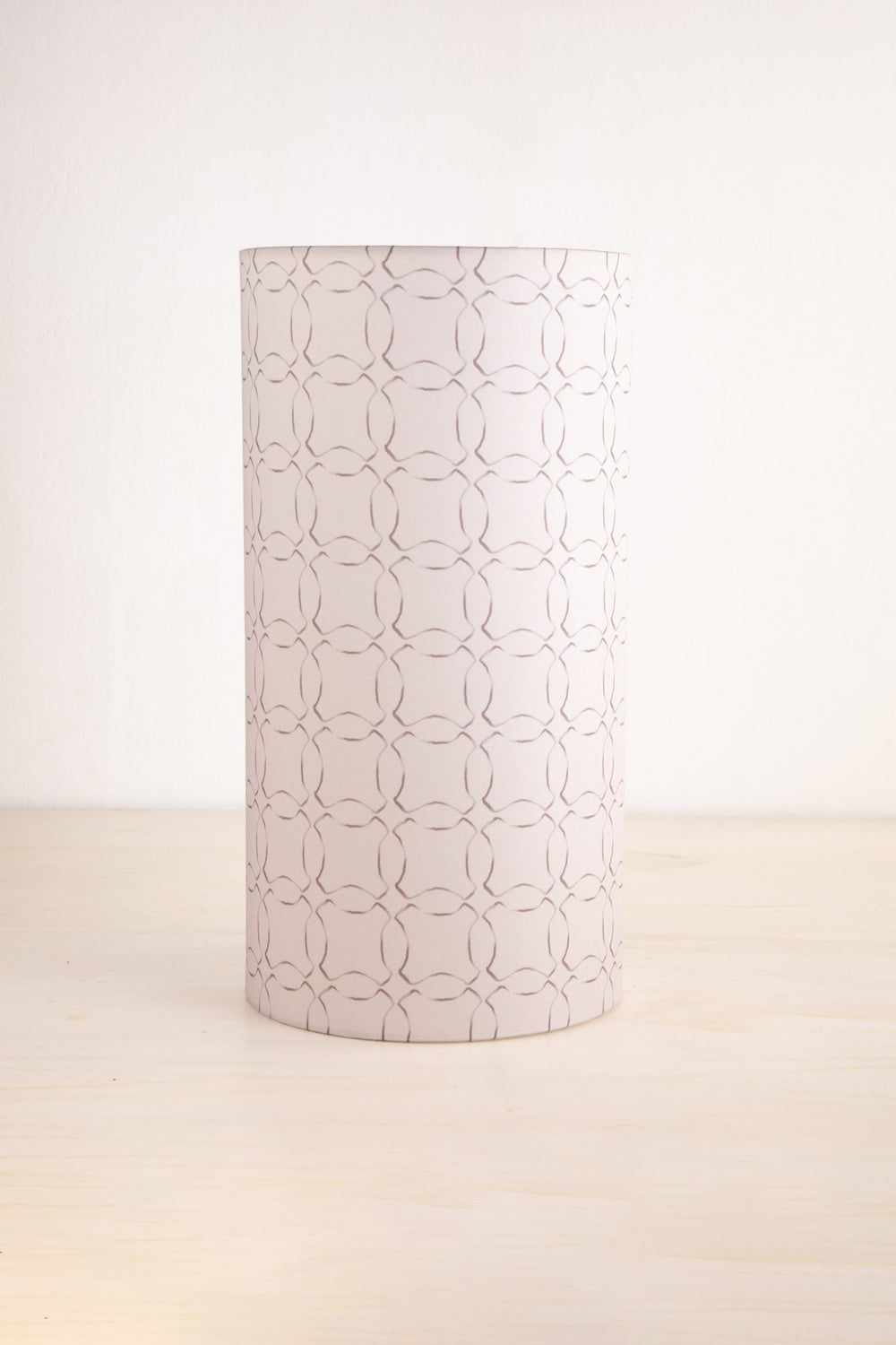 LAMPSHADES Circle Grid Tall Cylinder Lampshade (Grey)