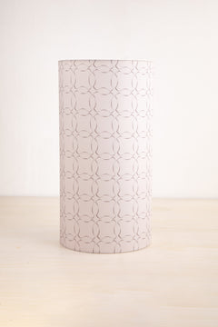 LAMPSHADES Circle Grid Tall Cylinder Lampshade (Grey)