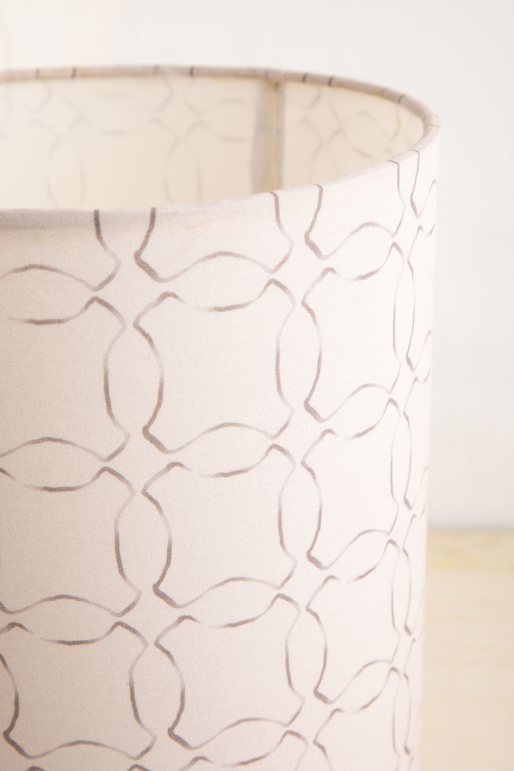 LAMPSHADES Circle Grid Tall Cylinder Lampshade (Grey)