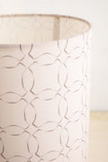 LAMPSHADES Circle Grid Tall Cylinder Lampshade (Grey)