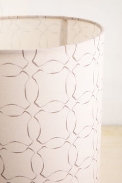 LAMPSHADES Circle Grid Tall Cylinder Lampshade (Grey)