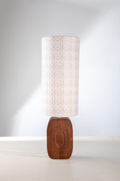 LAMPSHADES Circle Grid Tall Cylinder Lampshade (Grey)