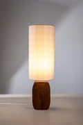 LAMPSHADES Circle Grid Tall Cylinder Lampshade (Grey)