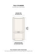 LAMPSHADES Circle Grid Tall Cylinder Lampshade (Grey)