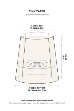 LAMPSHADES Dobby Tiny Taper Lampshade (Grey)
