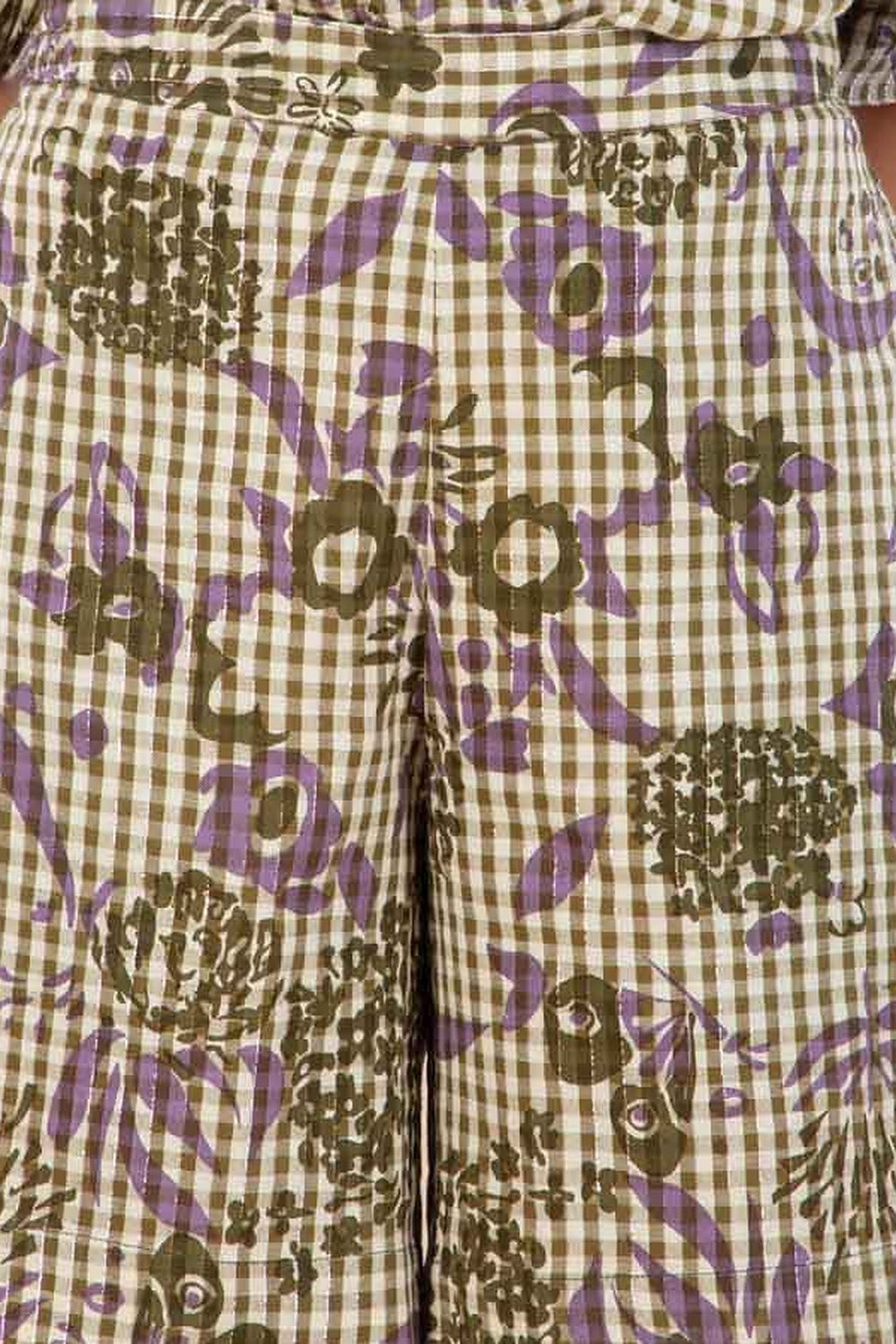 BOTTOMS Para Para Chequered Easy Short (Gungho Green)