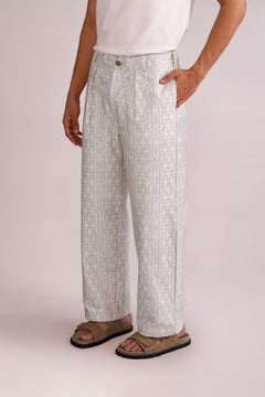 PANTS Gyamati Grid Korean Pants (Sand Shell)