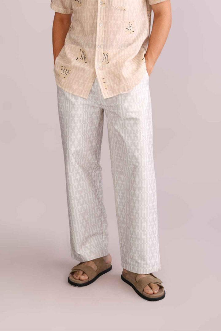 PANTS Gyamati Grid Korean Pants (Sand Shell)