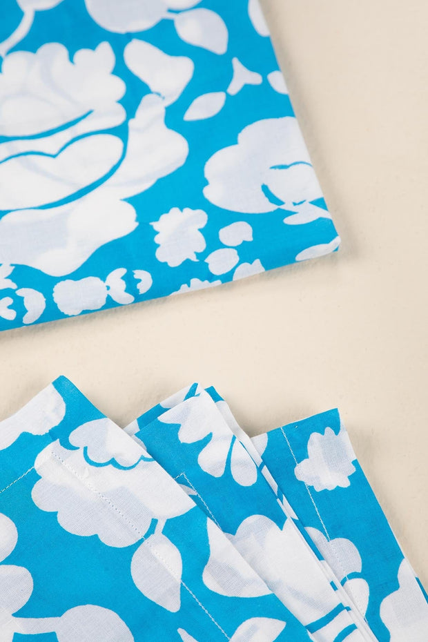 GYPSY ROSE DINNER NAPKIN (SET OF 4) AQUA BLUE
