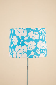Gypsy Rose Medium Taper Drum Lampshade (Aqua Blue)