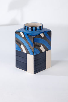 Hakana Square Water Blue Vase