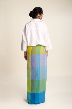 BOTTOMS Handloom Striped Sarong (Blue & Green)