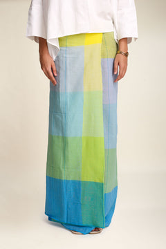 BOTTOMS Handloom Striped Sarong (Blue & Green)