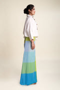 BOTTOMS Handloom Striped Sarong (Blue & Green)