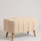Hexa Long Pouffe in Golden Sand Fabric