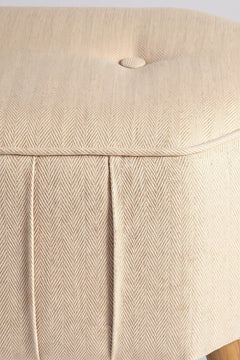 Upholstered Bundle Hexa Long Pouffe in Golden Sand Fabric