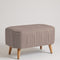 Hexa Long Pouffe in Herringbone Saturn Sand Fabric