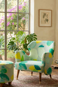 ARMCHAIRS & ACCENTS Winged Teak Wood Armchair