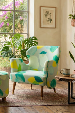 Winged Teak Wood Armchair