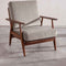 Inni Accent Chair in Silver Velvet Fabric