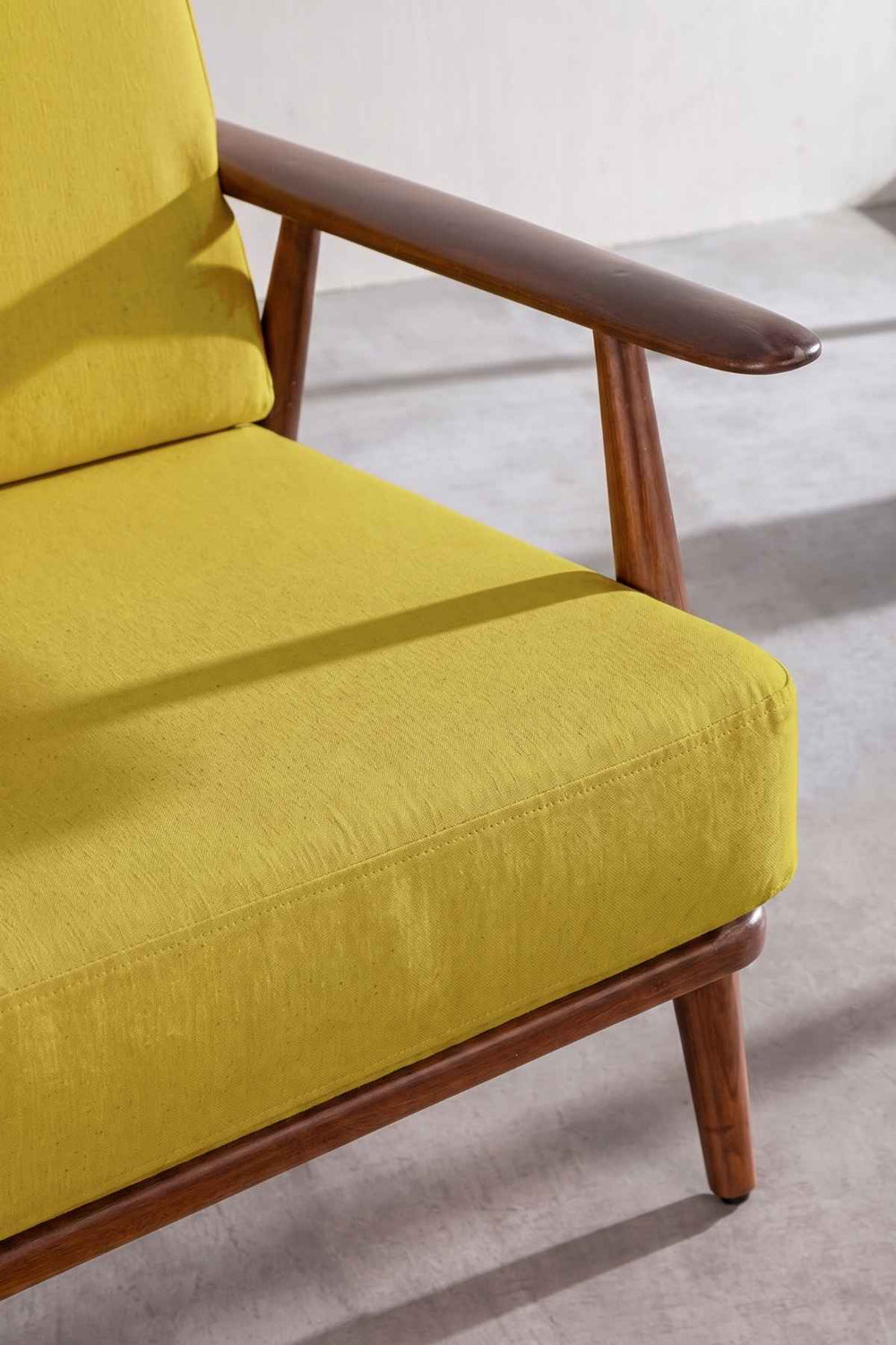 Upholstered Bundle Inni Sofa in Solid Twisted Mustard Fabric