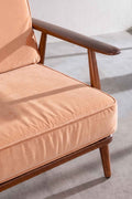 Upholstered Bundle Inni Sofa in Peach Velvet Fabric