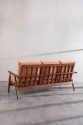 Upholstered Bundle Inni Sofa in Peach Velvet Fabric