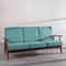 Inni Sofa in Raffia Turquoise Fabric
