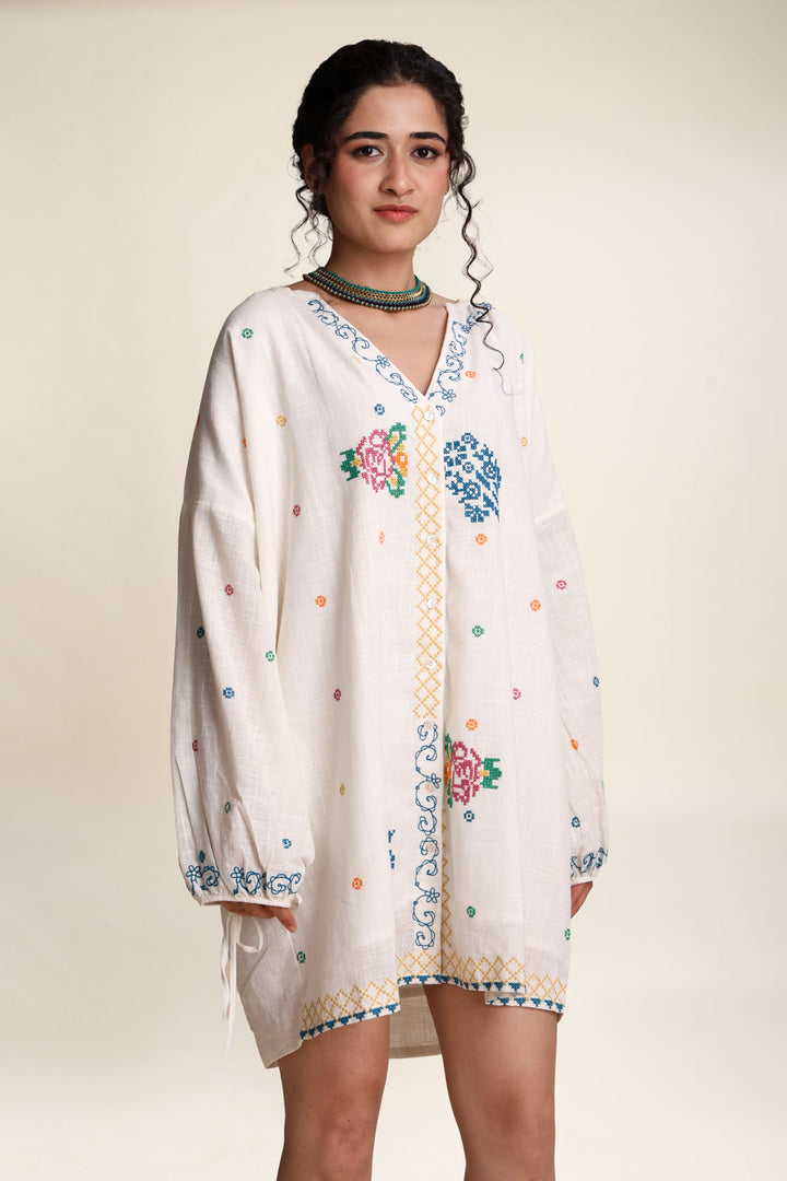 DRESSES Jaipur Rose Bella Dress (White Mist)