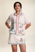 BOTTOMS Jaipur Rose Club Skort (White Mist)