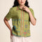 Jaipur Rose Boxy Crop Shirt (Midday Meadow)