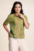 TOPS Jaipur Rose Boxy Crop Shirt (Midday Meadow)