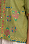 TOPS Jaipur Rose Boxy Crop Shirt (Midday Meadow)