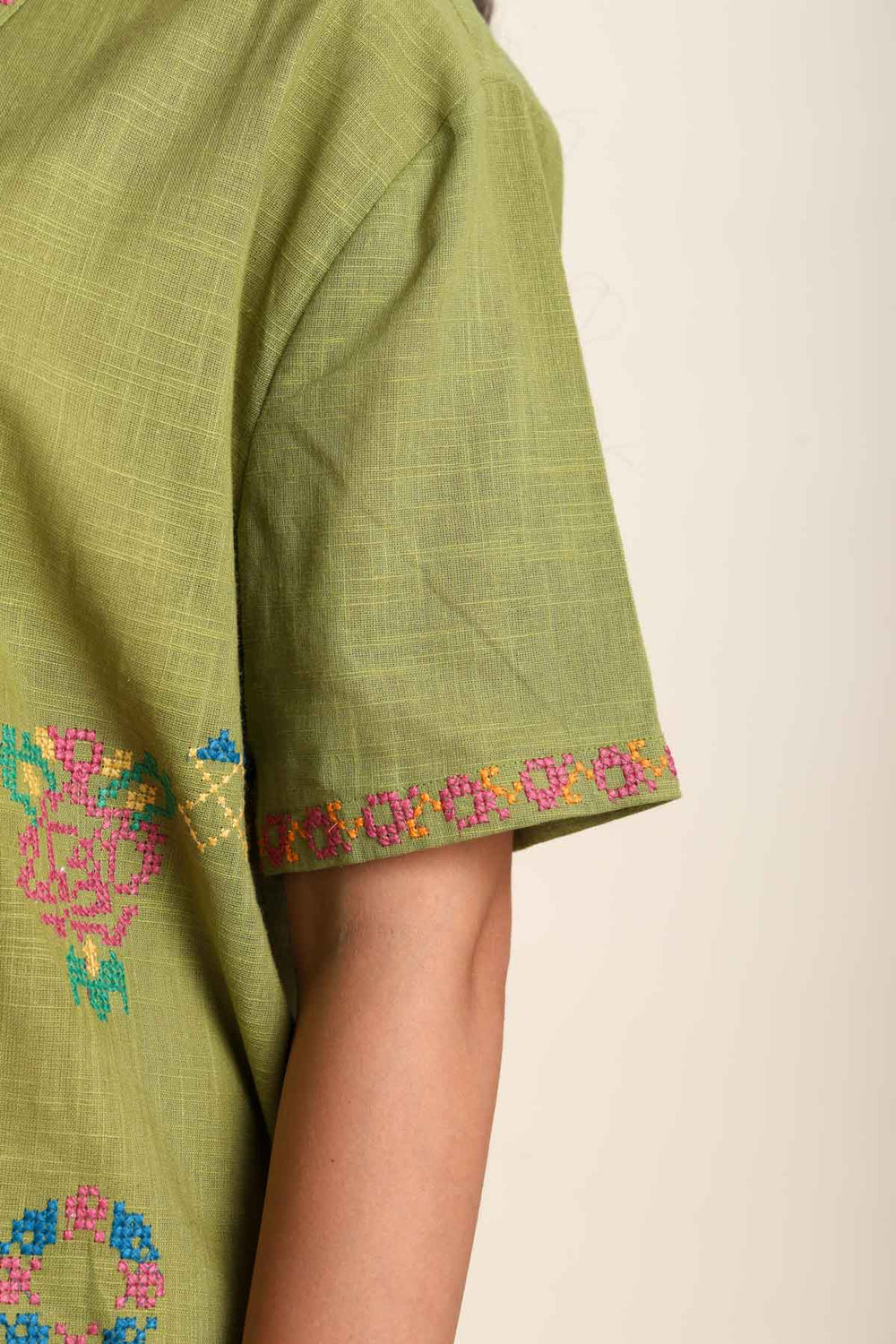 TOPS Jaipur Rose Boxy Crop Shirt (Midday Meadow)