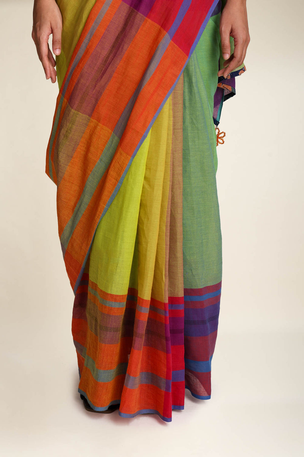 SAREES & DRAPES Javitri Handloom Saree (Spice Reds)