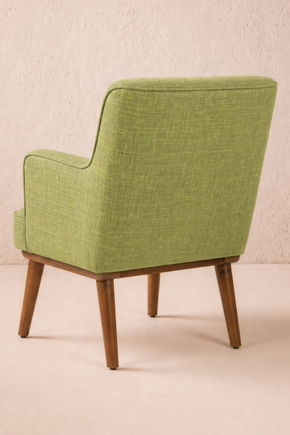 Upholstered Bundle Kabo Accent Chair in Raffia Citron Green Fabric