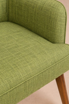 Upholstered Bundle Kabo Accent Chair in Raffia Citron Green Fabric