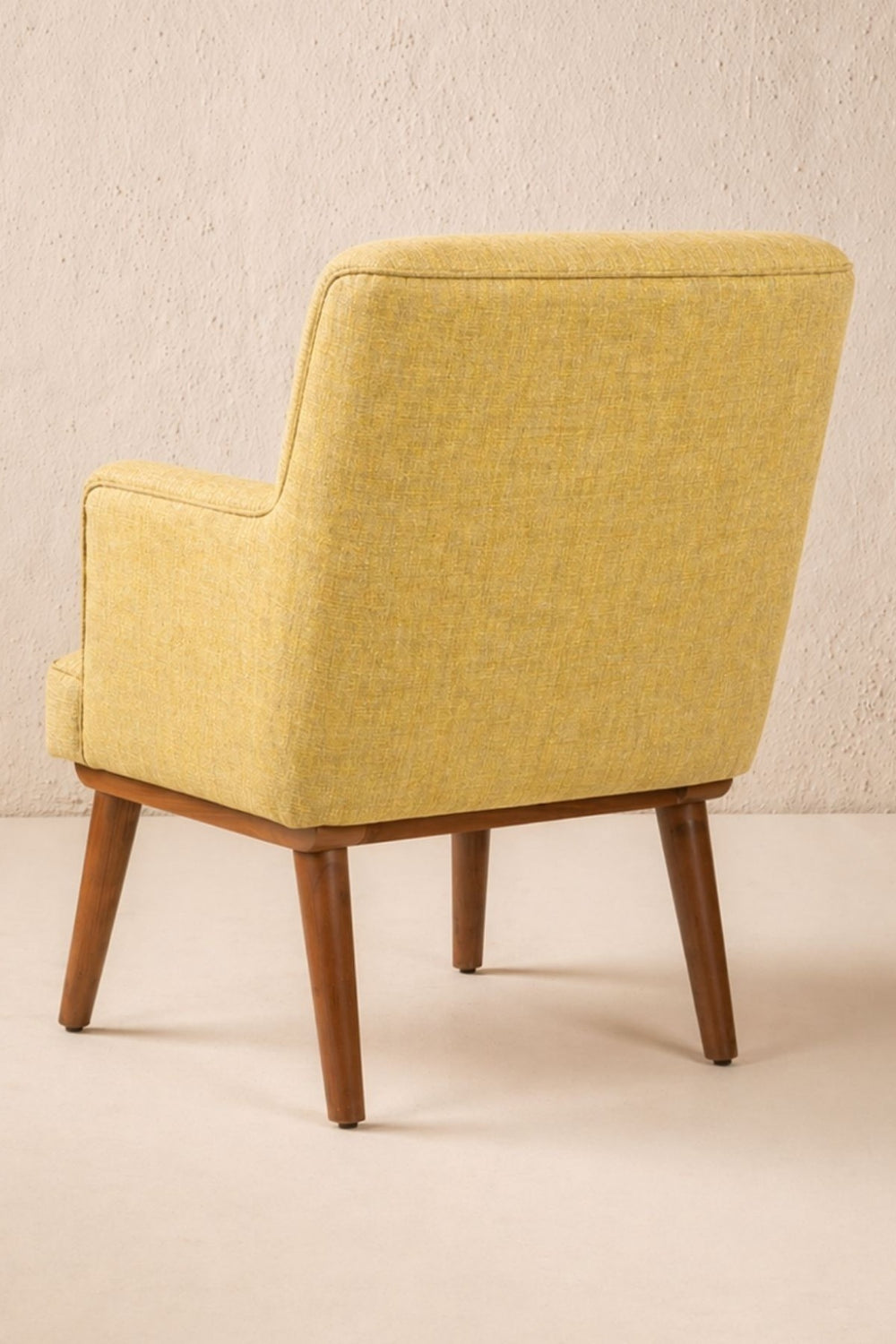 Upholstered Bundle Kabo Accent Chair in Lime Zest Raffia Fabric