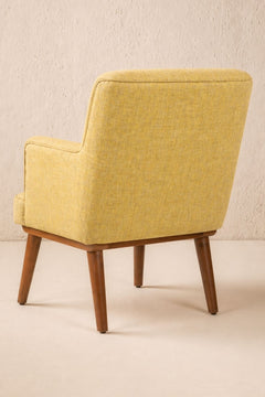 Upholstered Bundle Kabo Accent Chair in Lime Zest Raffia Fabric